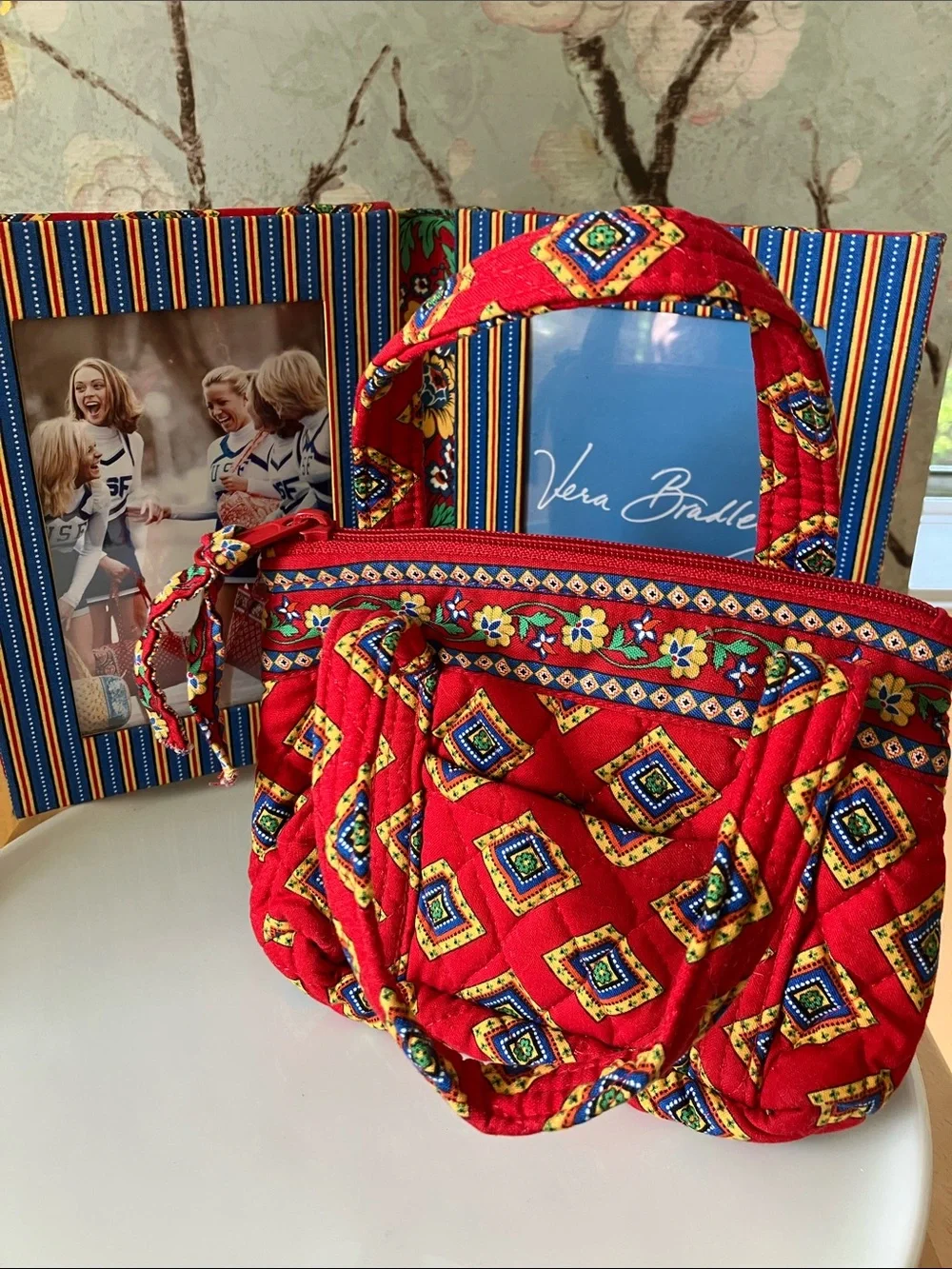 NWOT Vera Bradley Matching Set: Quilted Mini Tote and Double Picture Frame 4